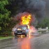 В Крыму водитель погибла в горящей иномарке