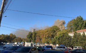 В Симферополе загорелся стадион «Локомотив»