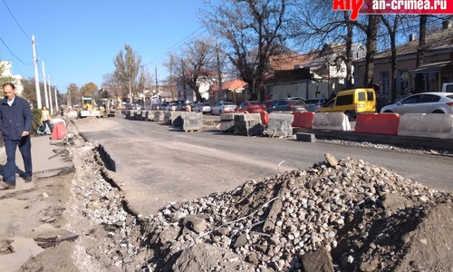 Улица Севастопольская в Симферополе не готова к открытию