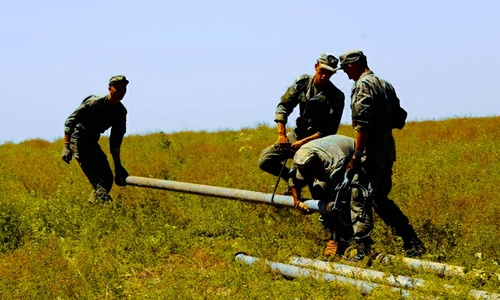 Военные заканчивают разбирать водовод «Белогорск-Симферополь»