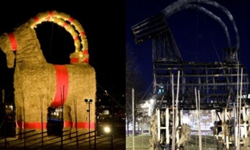 В Швеции сгорел 12-ти метровый козел