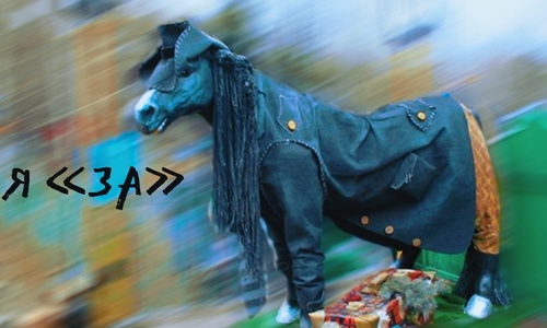 «Конь в пальто», проголосовавший в Ялте, рассказал о перформансе