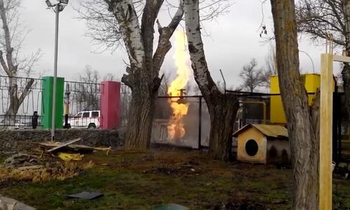 У детского лагеря в Евпатории вспыхнул газопровод