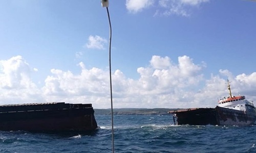 В Черном море затонуло возившее в Крым грузы судно