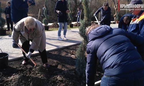 Крымские чиновники закопали  в парке «розовых фламинго»