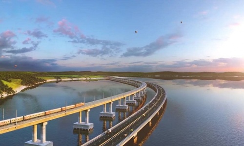 Появилось первое видео проезда по Крымскому мосту