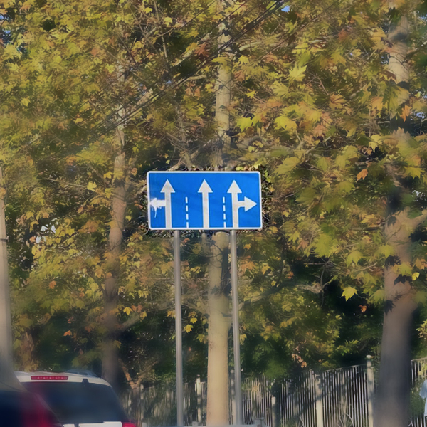 В Симферополе потек дорожный знак